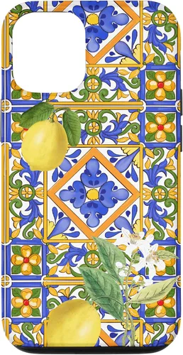 Vista 28 de Sicilian,Italian,Summer,Tiles,Citrus,Mosaic,Majolica Art Case for iPhone 17