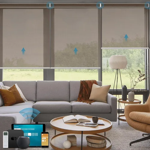 Vista 21 de Cortinas enrollables inteligentes de filtrado de luz motorizadas compatibles con HomeKit, persianas inteligentes para ventanas con 1% de apertura