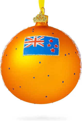 Vista 2 de Queenstown, Nueva Zelanda Bola de Vidrio Adorno de Navidad 4 Pulgadas