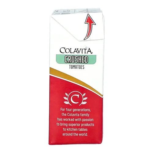 Vista 5 de COLAVITA Tomates triturados italianos, caja de recreación Tetra, embalaje sostenible, 13.76 onzas (paquete de 16)