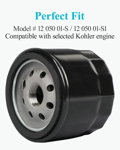 Vista 3 de HOODELL Paquete de 4 filtros de aceite 12 050 01-S - Filtro de aceite profesional de fábrica para Kohler Engine Troy Bilt Bronco 12 050 01 1205001-S
