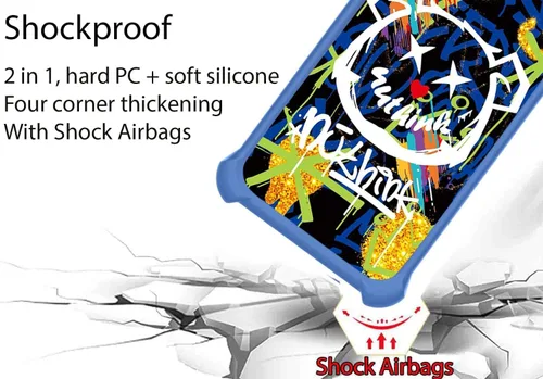 Vista 2 de JSL-TYX - Funda compatible con Huawei P30 Lite New Edition con 1 protector de pantalla de vidrio templado, policarbonato duro + silicona suave