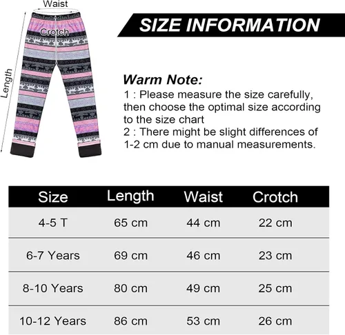 Vista 2 de TODDOR Paquete de 3 leggings cálidos para niñas, leggings de invierno con forro polar grueso para niños, longitud al tobillo, pantalones elásticos
