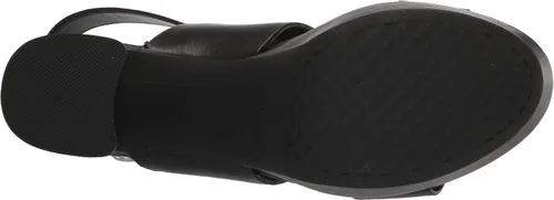 Vista 4 de Aerosoles Sandalia de tacón elegante para mujer, Cuero negro