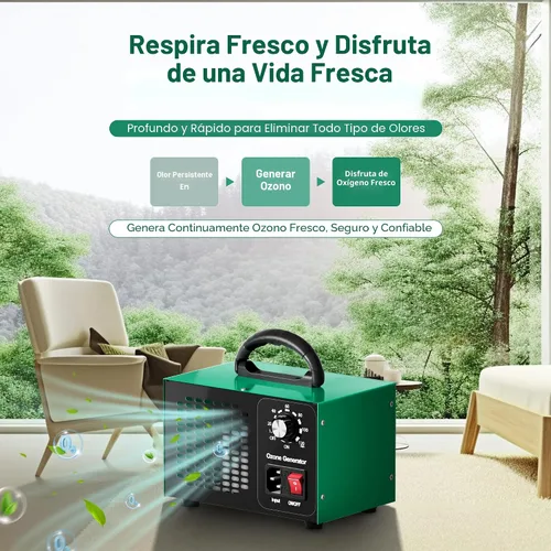 Vista 4 de Generador de Ozono 45,000mg/h, Desodorizante Industrial O3 para Áreas de 2500 Pies Cuadrados - Máquina de Ozono de Alta Capacidad, Ionizador
