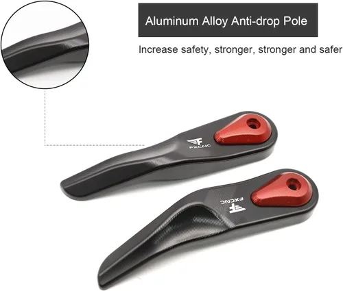 Vista 2 de Paramanos de motocicleta Billet Protectores de mano con deslizador para Ducati Multistrada 1260/1200/950 y Hypermotard 950 2015 en adelante, negro