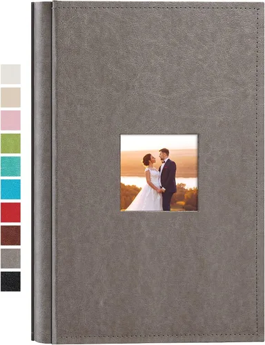 Vista 20 de potricher Álbum de fotos pequeño de 4 x 6 pulgadas, 100 fotos, cubierta de cuero, libro de fotos con 100 bolsillos horizontales para familia, boda