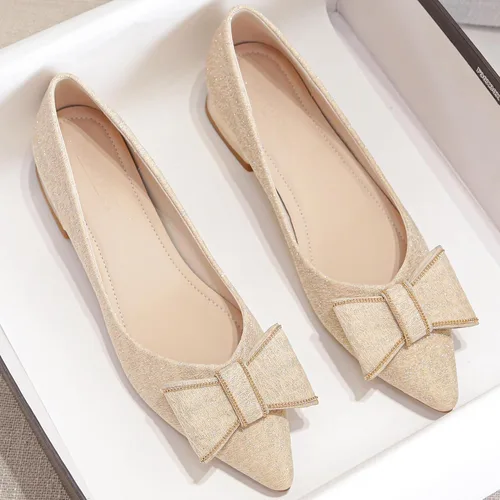Vista 5 de Women's Low Block Chunky Heels Dress Shoes Pointed Toe Closed Toe Work Pumps Slip on Comfort Dress Shoes for Women