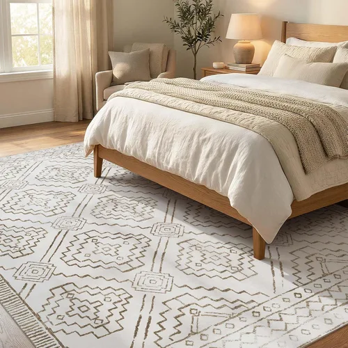 Vista 290 de jinchan Alfombra marroquí de pasillo 2x6 - Alfombra de pasillo lavable a máquina para cocina, alfombra moderna geométrica suave de pelo bajo