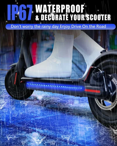 Vista 6 de Keiurot Led Lights for Scooter Night Riding Electric Scooter LED Strip Light Led Light Strips 5V Flashing Mode for Outdoor