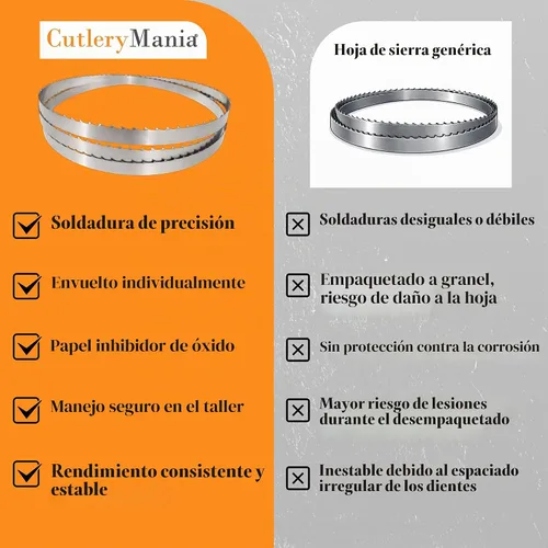 Vista 6 de Cutlery Mania Hoja de sierra de cinta para carne (47 pulgadas)