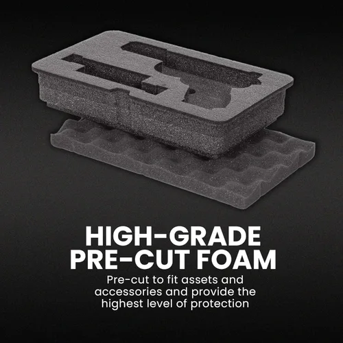 Vista 4 de NANUK Hard Case with Custom Foam Insert for Glock, IP67 Waterproof & Crushproof, Rugged Construction for Ultimate Protection, Made in Canada Canela