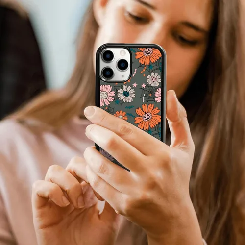 Vista 6 de Funda para iPhone 11 Pro Max, funda protectora de poliuretano termoplástico (TPU) a prueba de golpes, diseño de cabeza de calabaza, diseño de araña