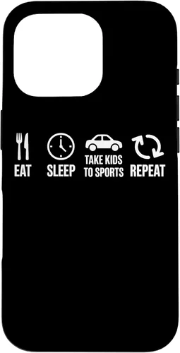 Vista 19 de Eat Sleep Take Kids to Sports Repeat Youth Athlete Parent Case for iPhone 17