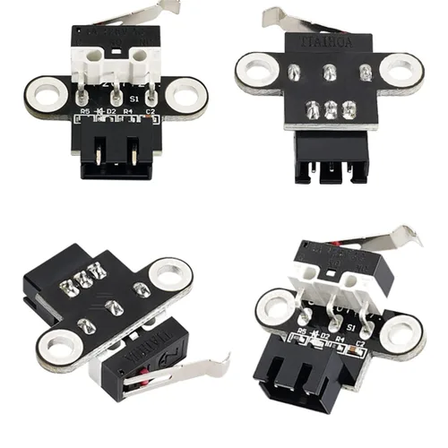 Vista 2 de Módulo de interruptor de límite mecánico horizontal para impresora 3D, interruptor de límite en miniatura de 3 pines con cables de 1m (6 piezas)