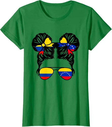 Vista 41 de Camiseta Half Colombian Half Venezolan Girl Colombia Kids Heritage, Gris
