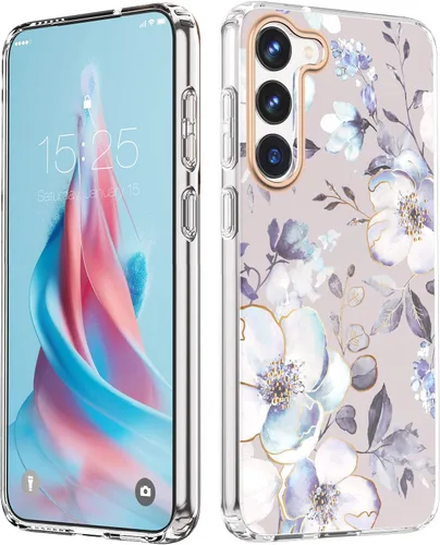 Vista 15 de MILPROX Funda para Samsung Galaxy S25 - Cubierta Slim Fit Floral S-25, Elegante Diseño de Flores Femenino, Carcasa Protectora Linda Ultra-Delgada