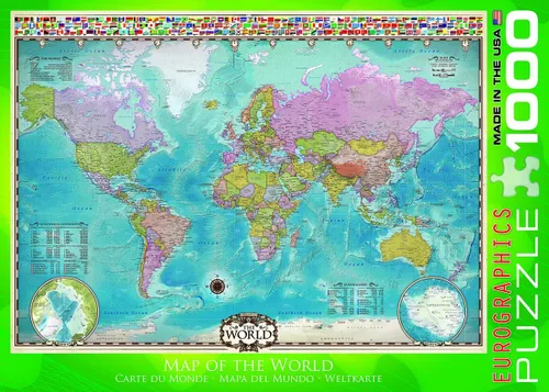 Vista 4 de EuroGraphics Puzzle de mapa del mundo (1000 piezas)