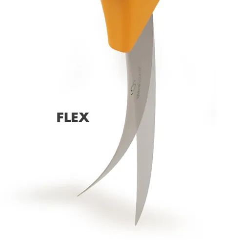 Vista 4 de ULTRASOURCE Cuchillo deshuesador, hoja curva/flexible de 5 pulgadas, mango de polipropileno