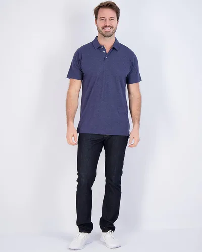 Vista 25 de Real Essentials Paquete de 3: Polo de manga corta de algodón para hombre, de secado rápido, transpirable, (disponible en tallas grandes y altas)