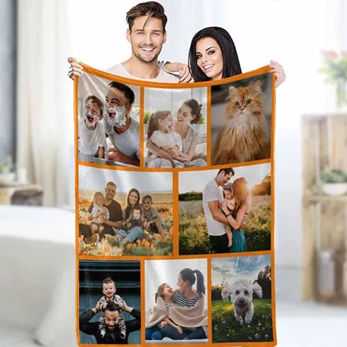 Vista 17 de Mantas personalizadas con fotos, mantas personalizadas con imágenes para mamá, adultos, bebés, padres, amigos, amantes, perros, mascotas