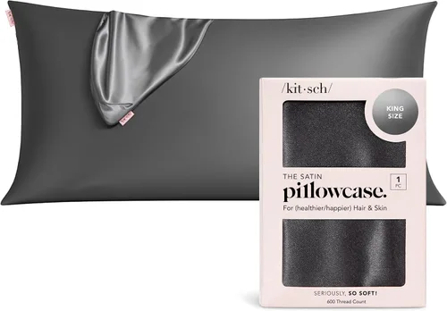 Vista 21 de Kitsch Funda de almohada de satén con cremallera, tamaño estándar, Aura