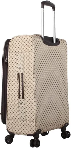 Vista 21 de Steve Madden Equipaje de diseñador, Chalet Gris Claro, Juego de maleta giratoria ligera expandible de 3 piezas - Juego de viaje