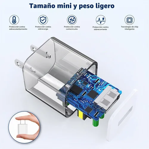 Vista 2 de Cargador para iPhone Apple, [Certificado Apple MFi] Paquete de 2 cables Lightning de carga rápida de 1 metro, cable de carga USB de pared, adaptador