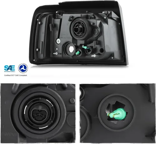 Vista 2 de AKKON - Compatible con Ford Bronco 92-96 F150 F250 350 1994 1995 1996 Ford Bronco 92-96 F150 F250 350 con barra LED de faro delantero negro carcasa