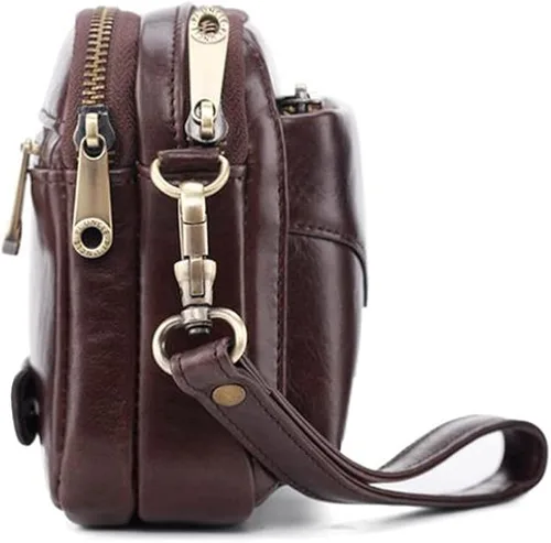 Vista 5 de Hebetag Cartera de cuero para hombre organizador de muñeca