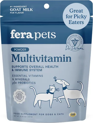 Vista 12 de Fera Pets Leche de Cabra - Suplemento Calmante para Perros y Gatos - Ashwagandha, L-Teanina y Flor de la Pasión - Apoya el Alivio de la Ansiedad