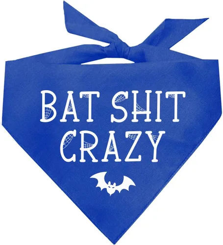 Vista 7 de Bat Sh*t Crazy Halloween Dog Bandana (negro, OS 850)