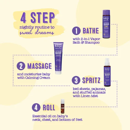 Vista 5 de Oilogic Slumber & Sleep - Aceite esencial roll-on para bebés y niños pequeños, aceites esenciales de aromaterapia suaves, mezclas de comodidad
