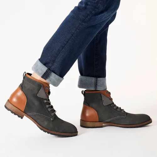 Vista 6 de Crush - Botas de trabajo casuales de combate de 6 pulgadas para hombre en color gris
