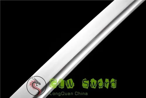 Vista 6 de GLW - Espada de 41 pulgadas de espiga completa afilada, katana japonesa Samurái, espada de acero para primavera, ninja catana