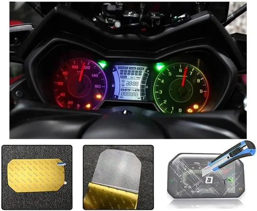 Vista 3 de LAHTI Protector de pantalla de salpicadero para Yamaha y AHA XMAX250 XMAX300 X-MAX XMAX 300 XMAX 250 400 125 2017-2019 Protector de pantalla