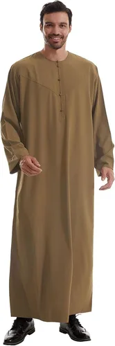 Vista 17 de Ropa musulmana para hombre, bata de caftán duradera, vestido largo de Dubai, ropa étnica, 1 bata suave