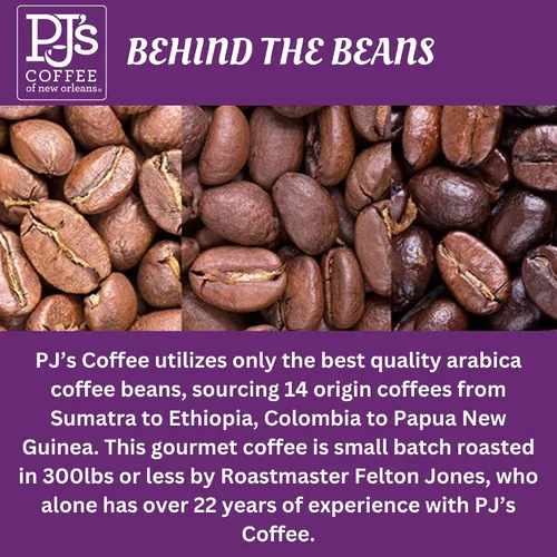 Vista 2 de PJ's Espresso Dolce - Café expreso en grano entero, 16 onzas Café de grano entero Espresso Dolce con dulzura suave y un acabado de chocolate