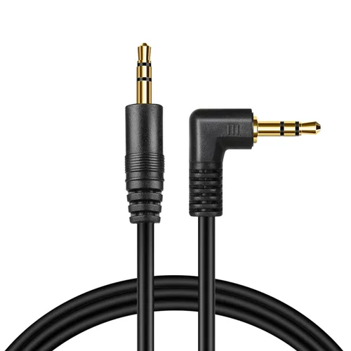 Vista 6 de TNP Cable de audio macho a macho auxiliar de 0.138 in (3 pies) – Cable auxiliar de ángulo recto de 90 grados – Cable de conector de auriculares TRS