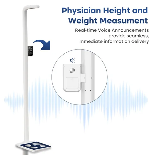 Vista 4 de GE Escala digital para médicos IMC: Escala electrónica ultrasónica de altura y peso 76 "Dispositivo de medición de altura Peso corporal preciso 485