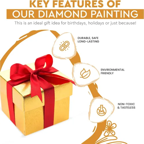 Vista 7 de LGANHAPY Pintura de diamantes Dawn con punta iluminada Kits de pintura de diamantes grandes 5D con accesorios para adultos Pintura de diamantes