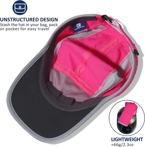 Vista 4 de GADIEMKENSD Sombrero reflectante plegable para exteriores, diseño sin estructura, protección solar UPF 50+, sombreros deportivos para mujeres