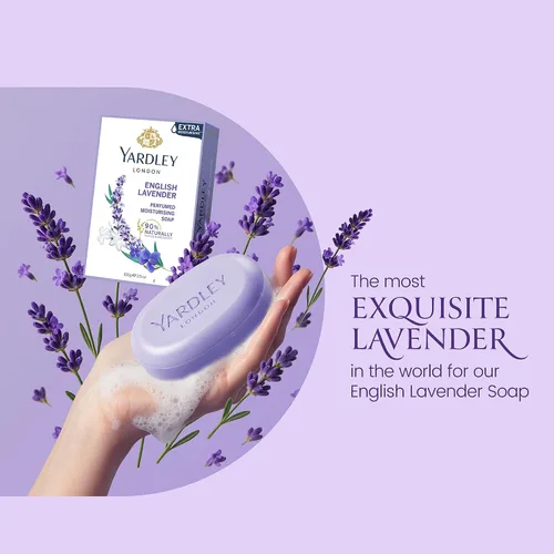 Vista 5 de Yardley Jabón de lujo de lavanda inglesa, 3x100gm