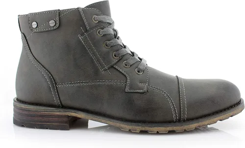 Vista 2 de Polar Fox Ronny MPX806037 - Botas de combate clásicas para motocicleta con cordones para hombre