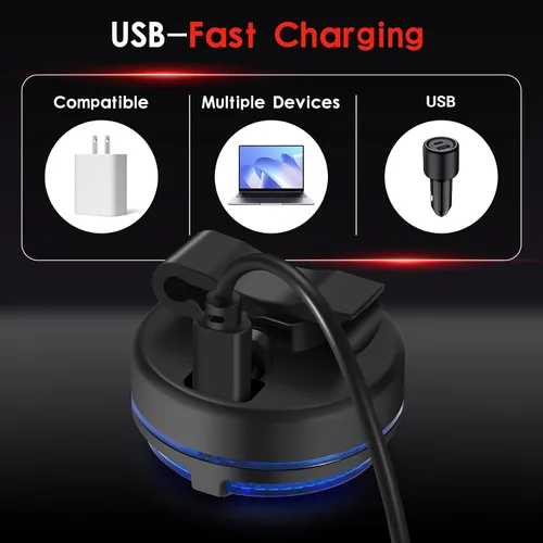 Vista 4 de Paquete de 2 luces traseras de bicicleta recargables USB, accesorios de luz intermitente de seguridad para ciclismo, con 5 modos de iluminación
