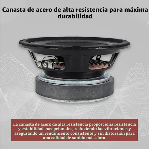 Vista 3 de Rockville RM64PRO 6.5" 4 Ohm Altavoz de coche de rango medio de bajos medios, 105dB 200w