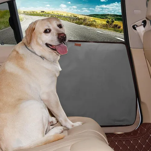 Vista 8 de Paquete de 2 accesorios de viaje para perros, funda protectora de asiento de puerta para vehículo, protector de arañazos de mascotas, protector