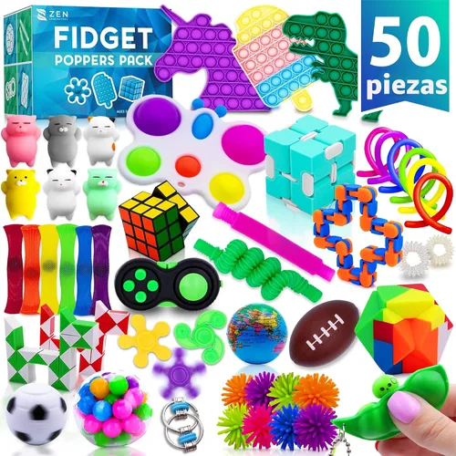 Vista 10 de Paquete de 50 juguetes para ansiedad, recuerdos de fiesta para niños de 8 a 12 años, rellenos de calcetines, juguetes sensoriales a granel