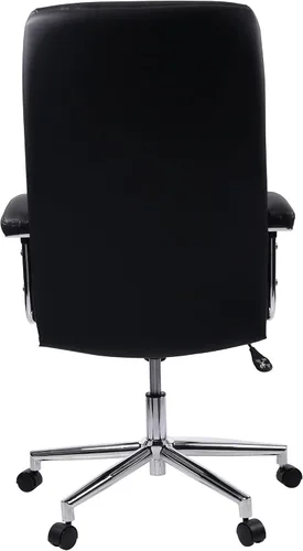 Vista 6 de Lorell Silla ejecutiva negra con respaldo alto de cuero
