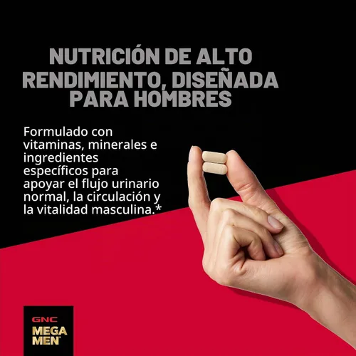 Vista 4 de Cápsulas GNC Mega, para la próstata y virilidad para hombres 90